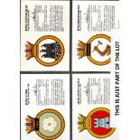 HMS Ships collection, ships badge in colour plus text of details (no pic) 70+ cards