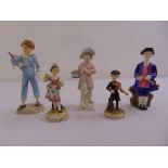 A quantity of figurines to include two Royal Crown Derby, KPM Berlin, Royal Doulton and Royal