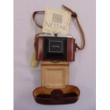 Zeiss Ikon Nettar camera in fitted leather case and strap