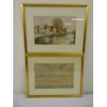 Patricia Spink two framed and glazed watercolours of country landscapes signed left, gallery