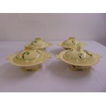 Four Royal Doulton Lynn D5204 Art Deco covered vegetable dishes