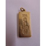 9ct gold pendant, approx total weight 31.4g