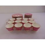Royal Couldon teaset to include cups, saucers and sandwich plates (36)