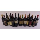 A quantity of Italian wine to include Chianti, Bordolino, Montepulciano, Barbera Nebbiolo (21)