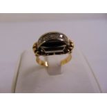 18ct gold and diamond Art Deco style cocktail ring, approx total weight 6.0g