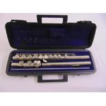 Hernals silver plated flute in fitted case