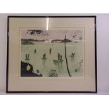 Patrick Proctor framed and glazed limited edition lithograph titled Lake Tai-Hu Wuish from the China