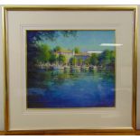 Norman Smith framed and glazed pastel titled La Grazie Tuscany, signed bottom right, gallery label