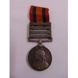 Queen Victoria South Africa medal attributed to 4025 Pte H. Blackhurst A.4S High R with four bars on