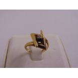 9ct yellow gold and diamond ring, approx total weight 2.5g