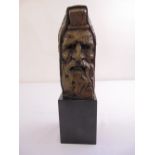 George Weil bronze bust of religious elder on rectangular plinth