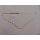 18ct yellow gold necklace, approx total weight 3.9g