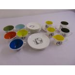 A quantity of Suzie Cooper porcelain to include cups, saucers and plates (23)