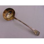 A George III silver fiddle and thread soup ladle, London 1808