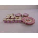 A quantity of continental decorative ceramics to include cups, saucers and plates (28)