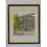 Alma R. Duncan framed and glazed watercolour of 9 Old Square Lincolns Inn, signed bottom right, 22 x