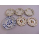 A quantity of Meissen and KPM Berlin plates of varying size and form (6)