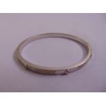 9ct white gold bangle, approx total weight 10.8g