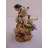 Meissen figural group of putti A/F, pieces for restoration included