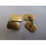 A pair of 9ct yellow gold cufflinks, approx total weight 10.5g