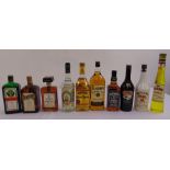 A quantity of alcohol to include whisky, gin, tequila and liqueurs (10)