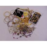 A quantity of costume jewellery to include rings, necklaces, bracelets, earrings, pendants and