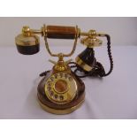 An onyx 1970s reproduction telephone