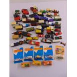 A quantity of diecast cars and trucks some in original packaging