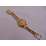 18ct yellow gold gentlemans wristwatch, approx total weight 75.4g