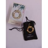 Georg Jensen gold plated wreath pendant in original packaging, as new