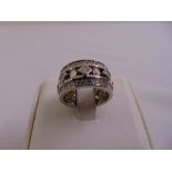 White gold and diamond eternity ring, tested 18ct, approx total weight 10.6g