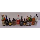 A quantity of alcohol to include Jack Daniels, Southern Comfort, Malibu, Pernod, Drambuie (16)