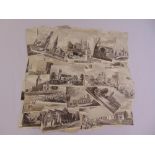 A quantity of etchings of Churches circa 1890 (160)