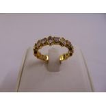 Gold and diamond full eternity ring, approx total weight 5.3g