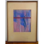 Leopold Survage (French 1879-1968) framed and glazed abstract composition pastel on paper, signed