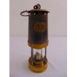 Patterson Lamps Ltd brass and steel miners lamp no. 592 Gateshead on Tyne of customary form