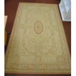 Three French Aubusson rugs, cream ground with floral and foliate pattern, 280 x 176cm, 210 x 145cm