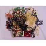 A quantity of costume jewellery to include bracelets, necklaces and rings