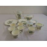 Wedgwood Susie Cooper tea and coffee set to include coffee pot teapot, sugar bowl and cream jug,