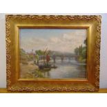 James Kay RSA framed and glazed pastel of Richmond Bridge, signed bottom right, 29 x 39cm