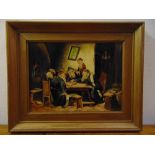 K. Rainer framed oil on panel of Rabbis studying at a table, signed bottom left, 23 x 31.5cm ARR