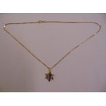 14ct yellow and white gold Star of David pendant on a 14ct yellow gold chain, approx total weight