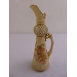 Royal Worcester blush ivory jug, marks to the base A/F
