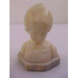 Goldscheider bust of a child, marks to the base