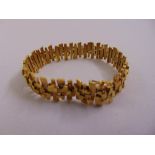 9ct yellow gold fancy link bracelet, approx total weight 28.1g