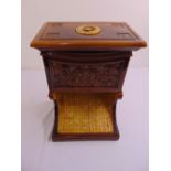 Doulton Lambethware gas fireplace of rectangular section decorated throughout with scrolls and