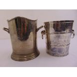 A Louis Roederer early 20th century silver plated ice bucket with two side handles and another ice