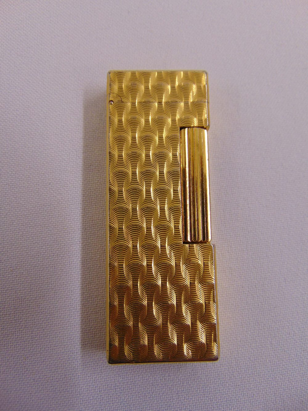 Dunhill rectangular gold plated cigarette lighter