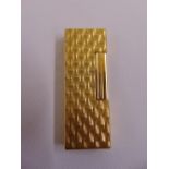 Dunhill rectangular gold plated cigarette lighter