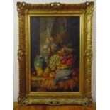 Charles Thomas Bale framed still life oil on canvas, signed bottom left, 76 x 50cm